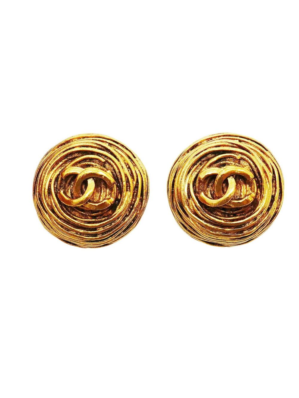 Chanel Cc Logo Circle Clip-On Earrings #351276C62B
